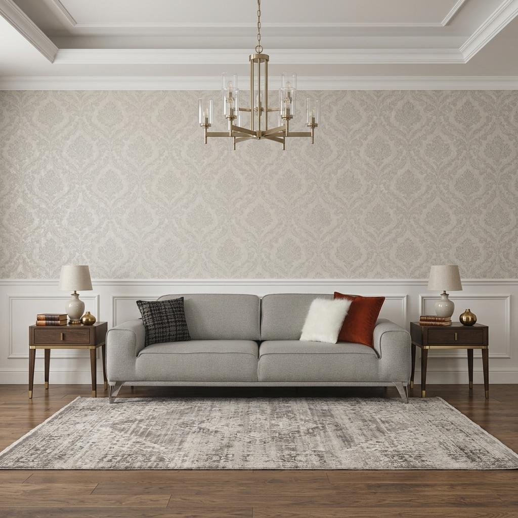 90" Modern Transitional Light Gray Linen Sleeper Sofa with Silver Legs
