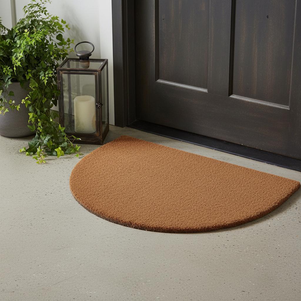 24" x 36" Natural Coir Semi-Circle Outdoor Doormat