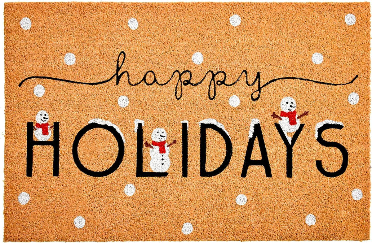 24" x 36" Large Happy Holidays Coir Outdoor Doormat