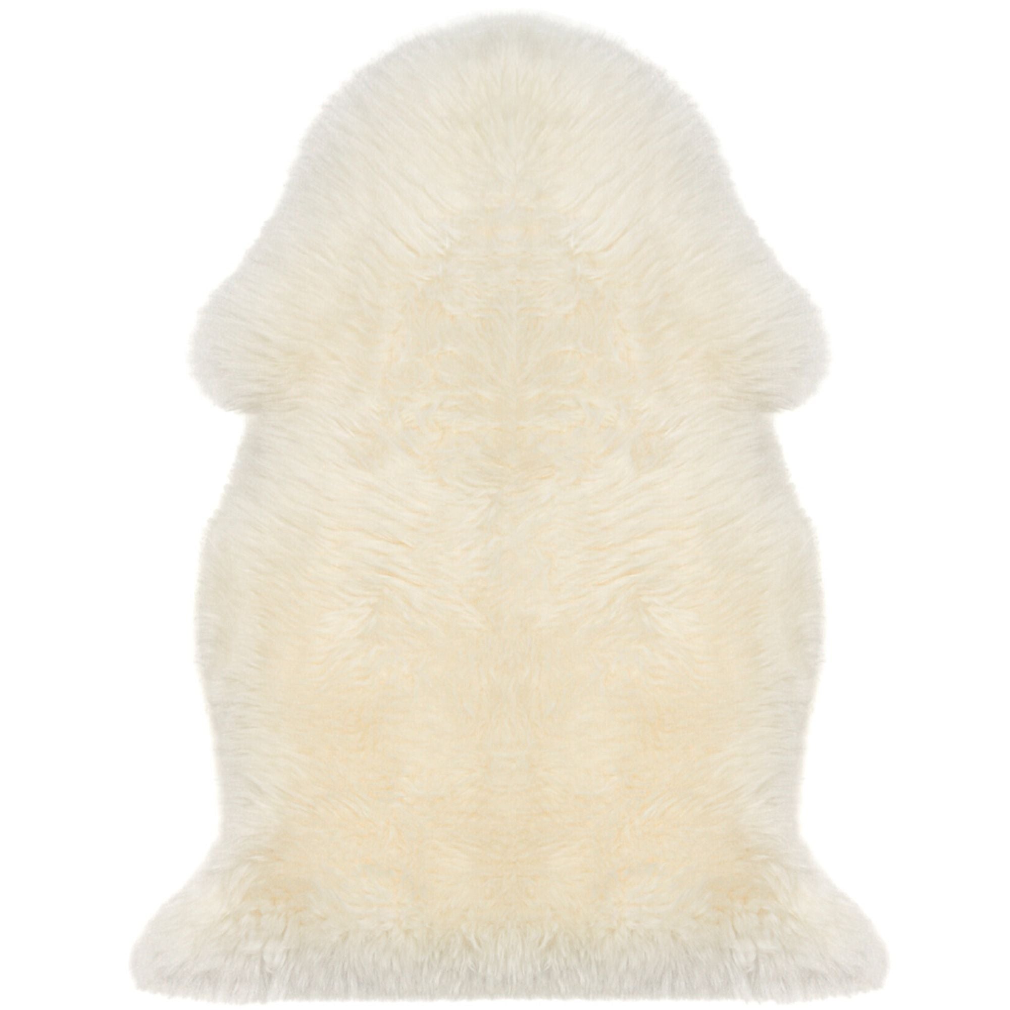White Natural New Zealand Sheepskin Wool Area Rug