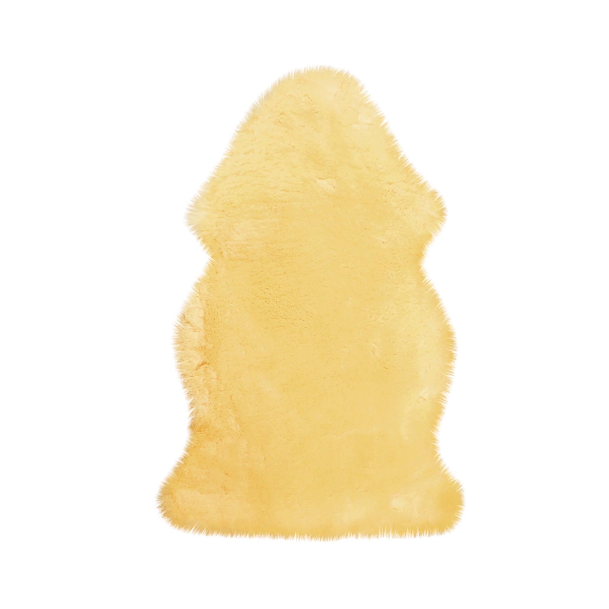 Cream Genuine Sheepskin Animal Print Shag Area Rug