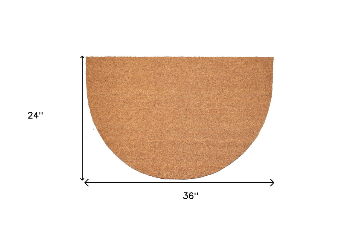 24" x 36" Natural Coir Semi-Circle Outdoor Doormat
