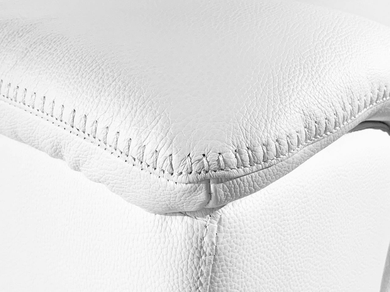 Modern White Italian Leather Power Reclining L-Shaped 5-Piece Symmetrical Corner Sectional