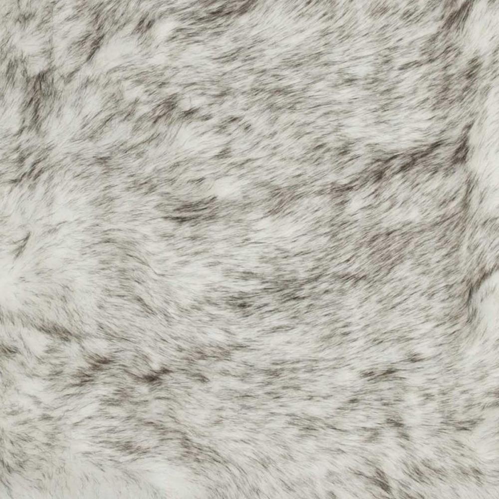 3' x 5' Gray Faux Fur Soft Plush Modern Accent Rug