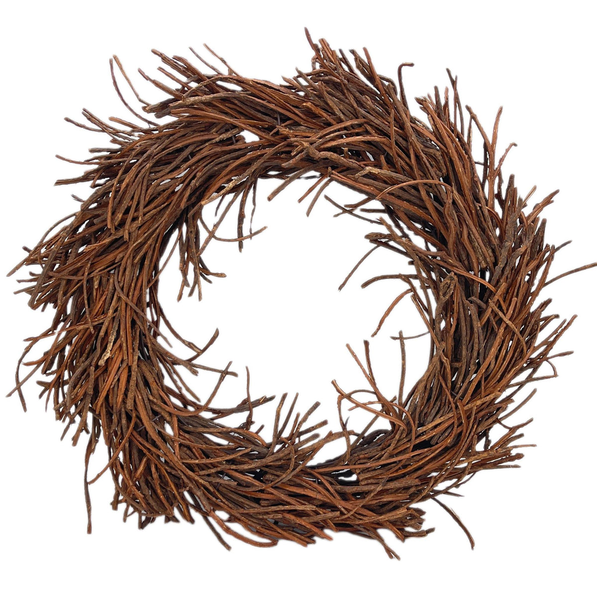 28" Brown Rattan Wreath Wall Sculpture Handcrafted Willow Branch Wreath