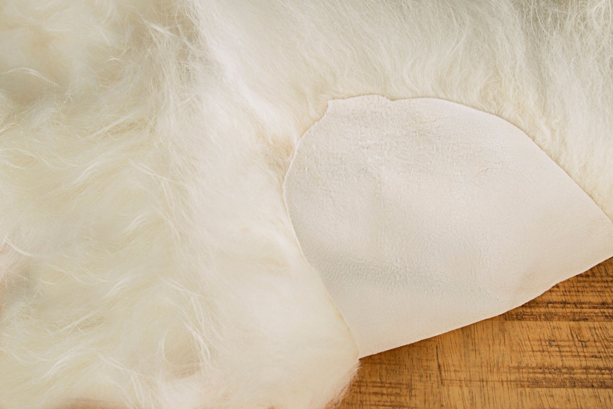 Icelandic White Long-Haired Sheepskin Area Rug