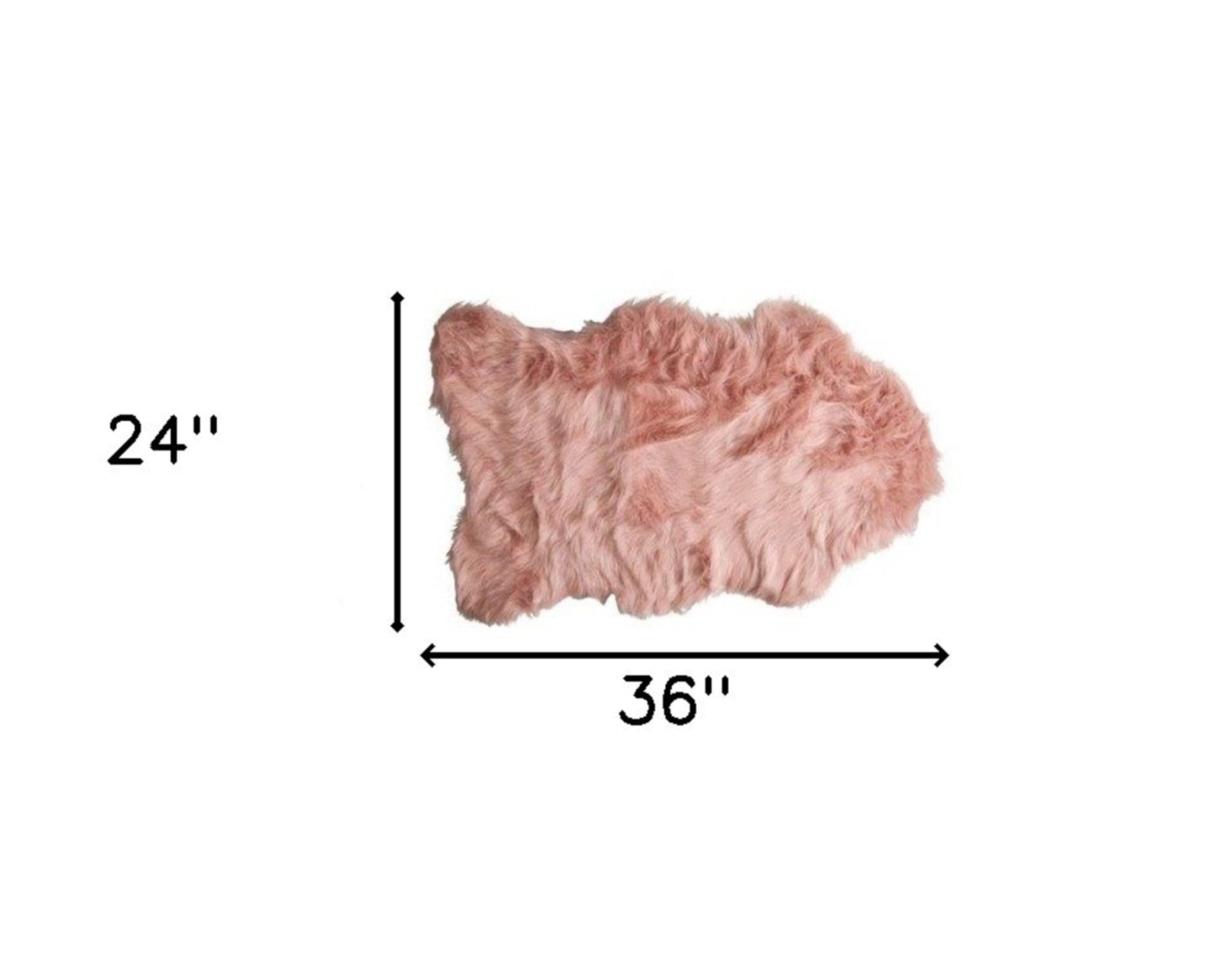 Dusty Rose Faux Sheepskin Washable Area Rug