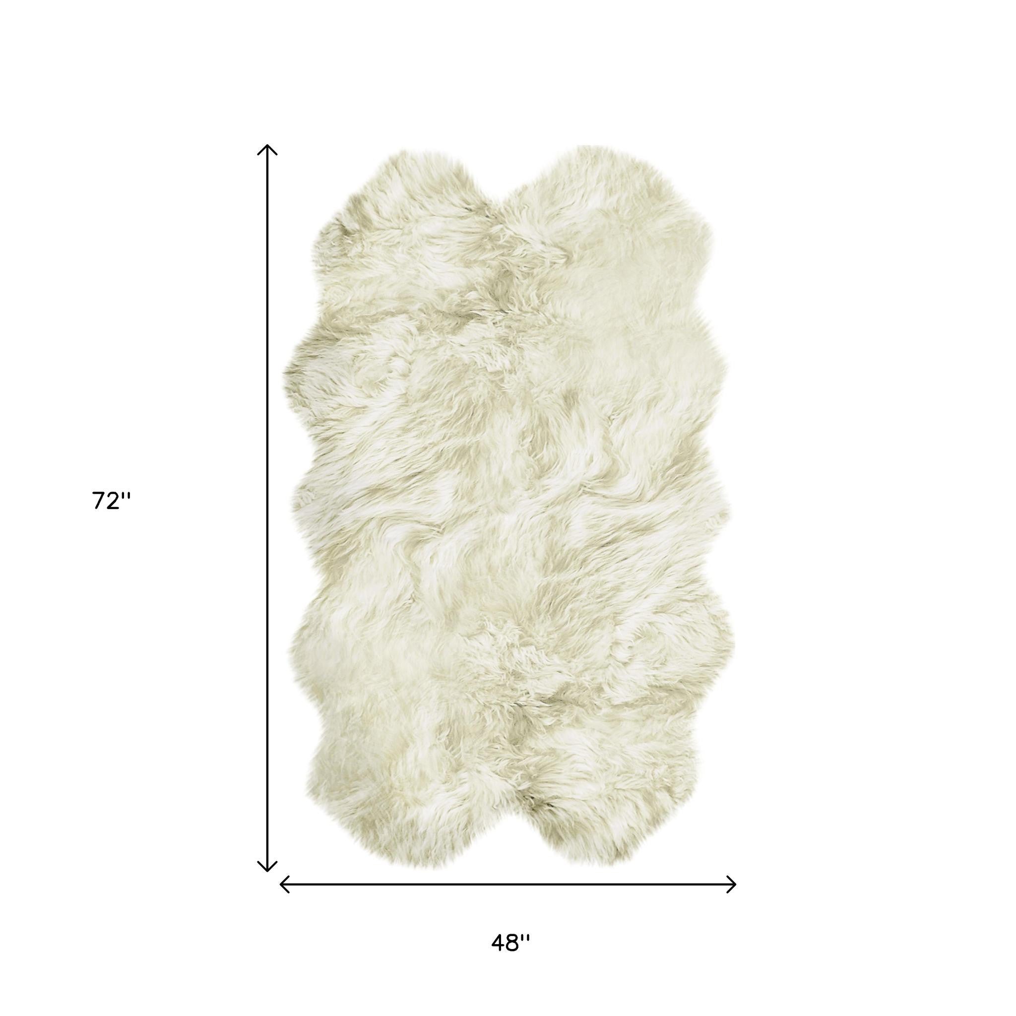 Natural Genuine Sheepskin Handmade Area Rug