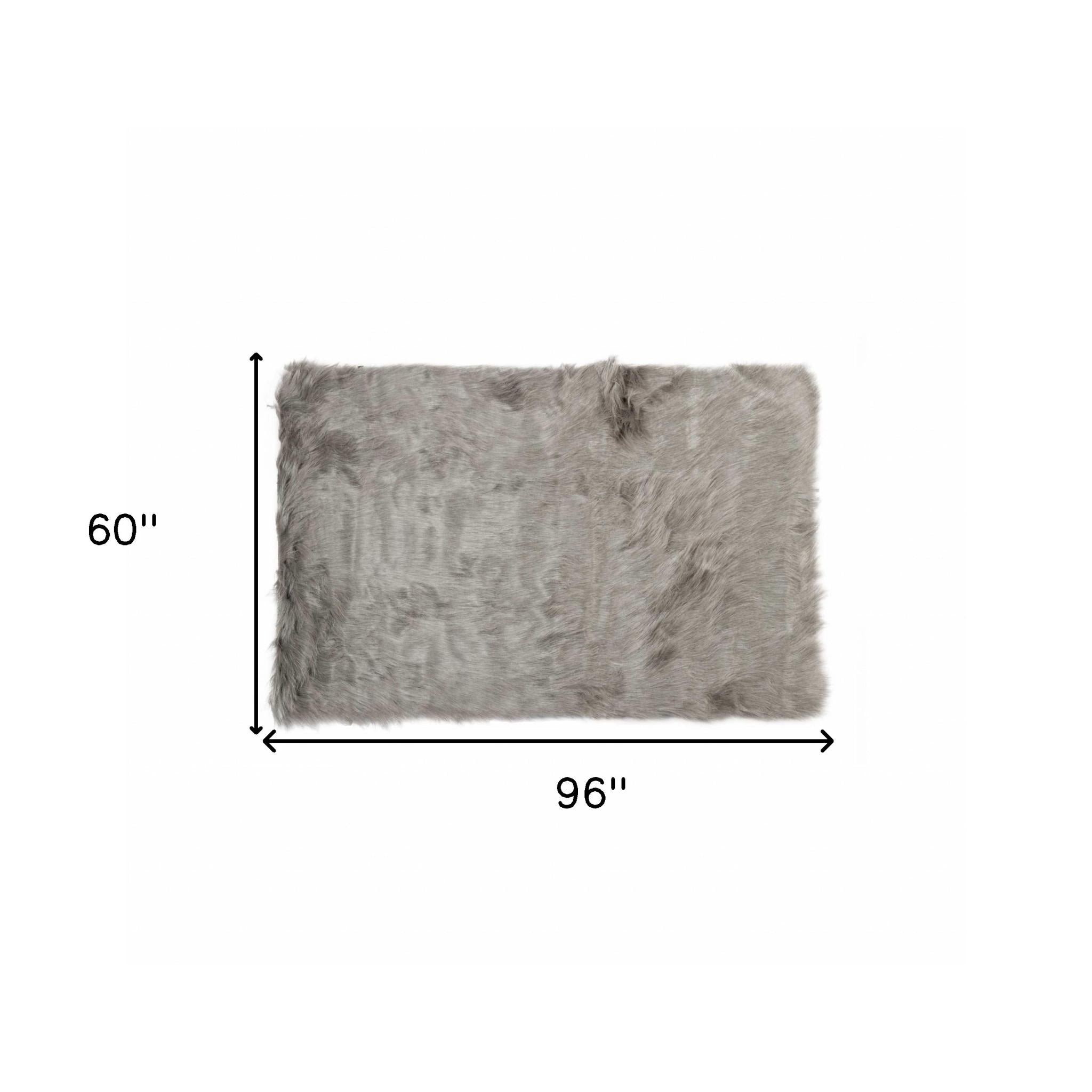 Soft Plush Modern Acrylic Gray Shag Area Rug