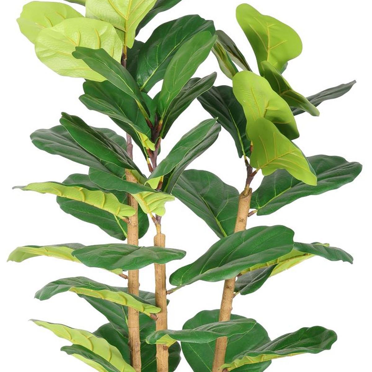 62" Artificial Fiddle Leaf Fig Tree in White Pot