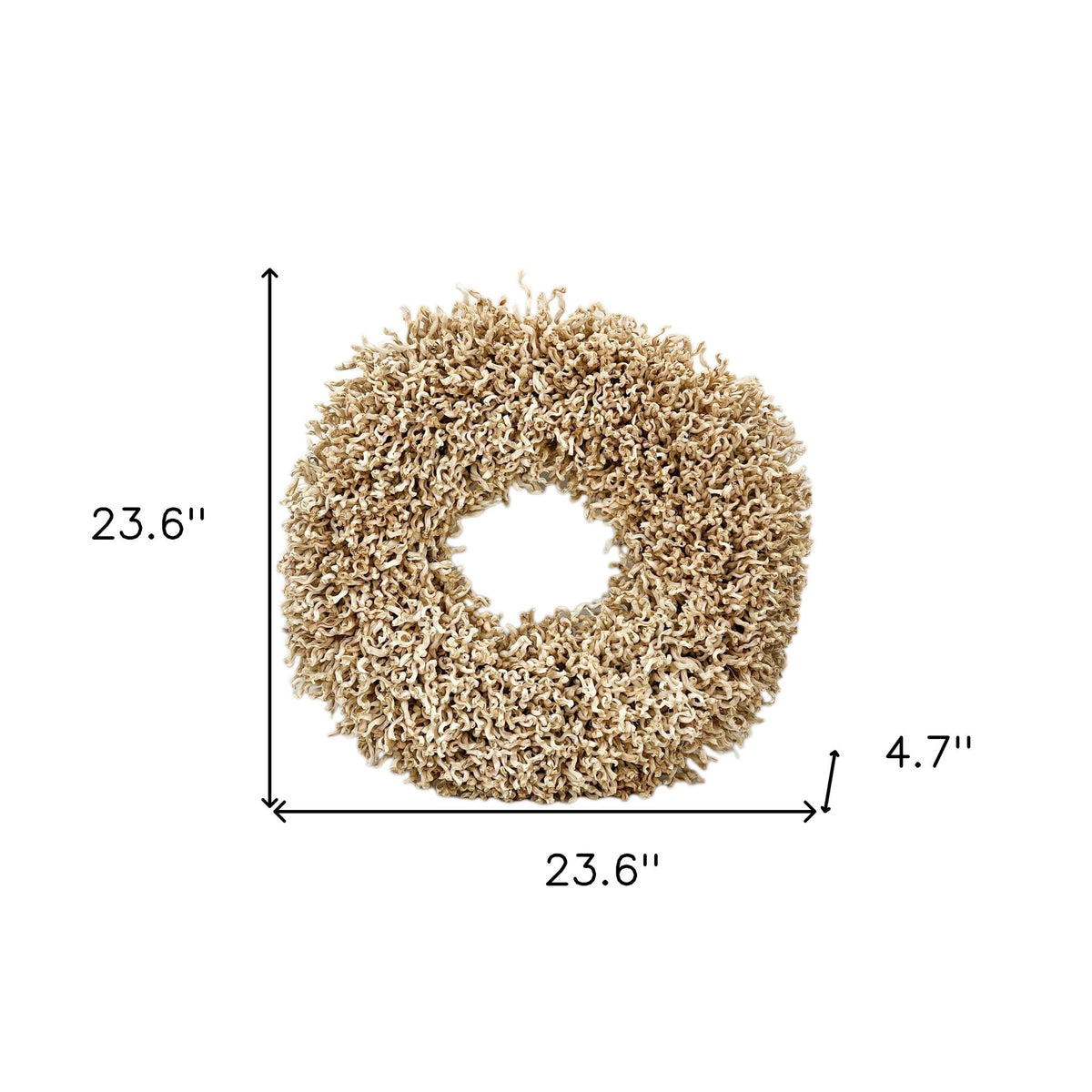 23" Natural Dried Handcrafted Harvest Corn Husk Maize Wreath