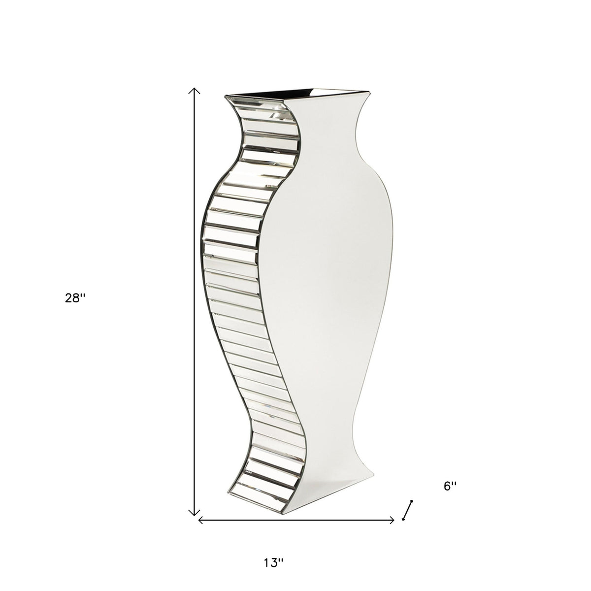 28" Clear Crystal Glass Statement Table Vase