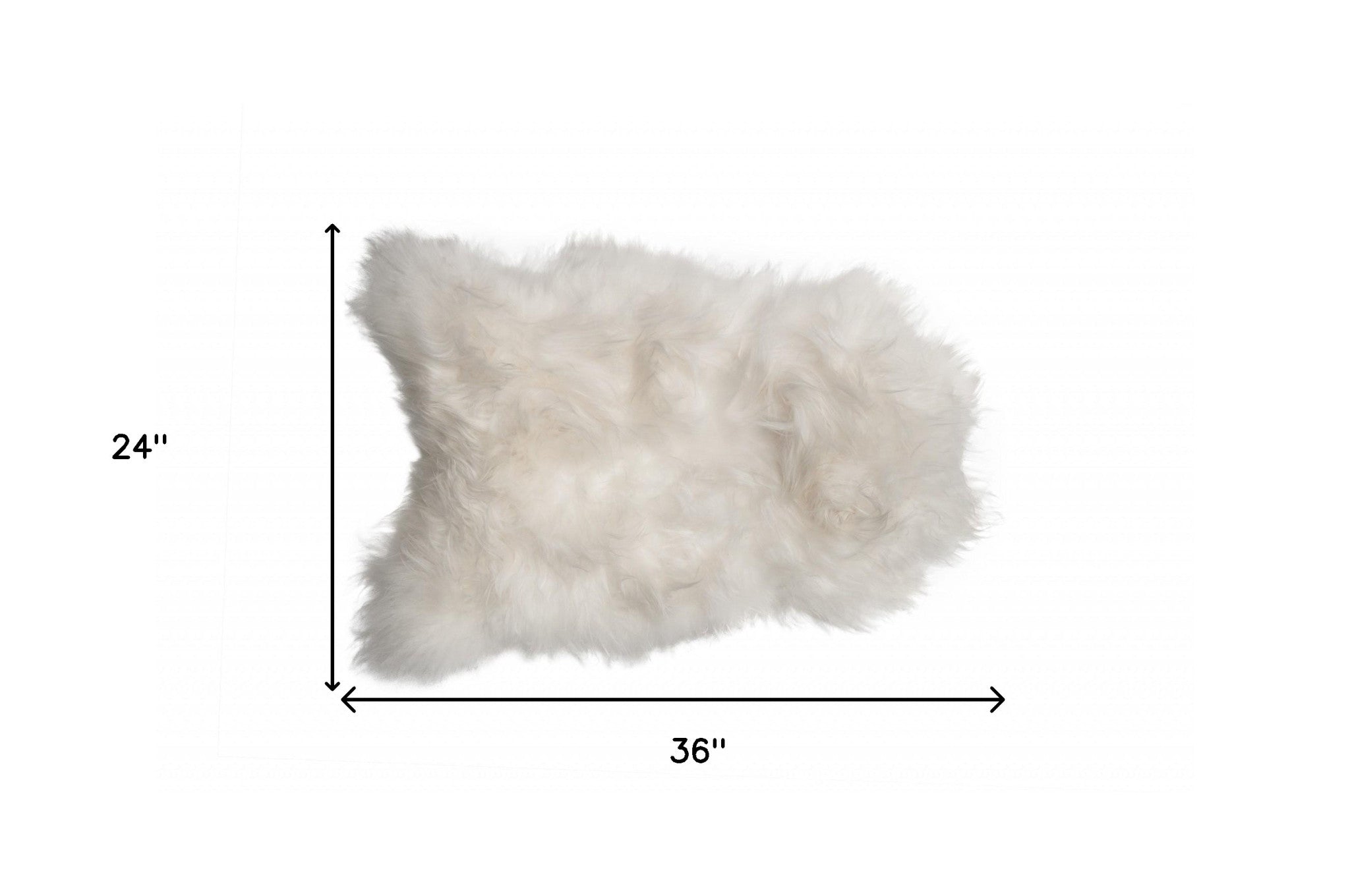 Icelandic White Long-Haired Sheepskin Area Rug