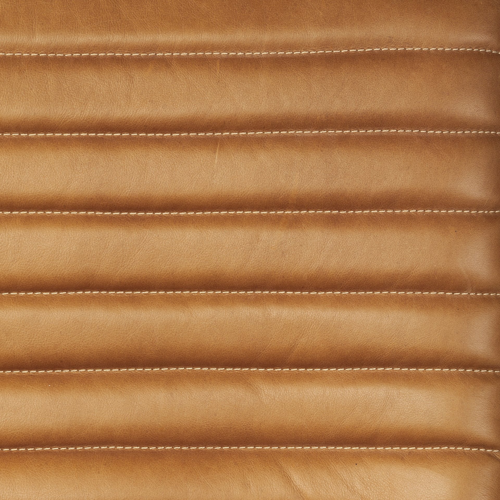 Modern 37" Tan Faux Leather Tufted Lounge Chair